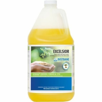 Dustbane General Purpose Hard Surface Cleaner - For Multipurpose - Concentrate - 4 L - 10.5 to 11.2 pH - Low Odor, Unscented, Solvent-free, Phosphate-free, Versatile, Rinse-free, Residue-free, Biodegradable, Non-toxic - Yellow - 1 Each PURPOSE HARD SURFACE CLEANER 