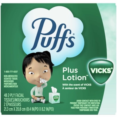 Puffs Plus Lotion with the Scent of Vicks - 2 PlyBox - 124/Box - 24 Box WITH SCENT OF VICKS 