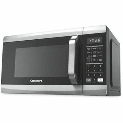 Cuisinart Compact Microwave Oven - 19.82 L Capacity - Microwave - 11 Power Levels - 700 W Microwave Power - FuseStainless Steel - Silver, Black BLACK WITH SILVER ACCENT 700 WATTS AND 11 POWER LEVEL