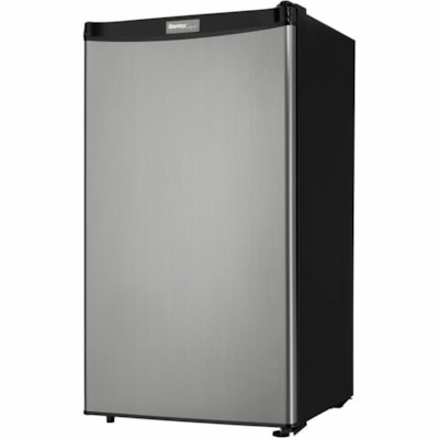 Danby Designer 3.2 cu. ft. Compact Fridge in Stainless Steel - 90.61 L - Auto-defrost - Reversible - 90.61 L Net Refrigerator Capacity - Stainless Steel DANBY SS 