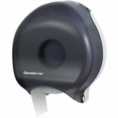 Cascades PRO Tissue Dispenser - Roll Dispenser - 1 x Roll - 9" (228.60 mm) Roll Diameter - 5.50" (139.70 mm) Height x 11.80" (299.72 mm) Width x 9.10" (231.14 mm) Depth - Black - Durable, Easy-to-load SINGLE ROLL  9"  BLACK CASCADES PRO