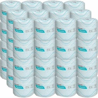 Cascades PRO Standard Bath Tissue - 2 Ply - 400 Sheets/Roll - White - Paper - 48 / Case 2 PLY  400 SHEETS  48/CASE 