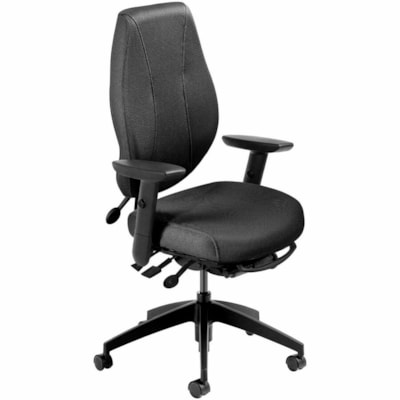 ergoCentric - Chaise airCentric - Seat Color Noir - Mousse, Tissu Seat Material - Back Color Noir - Frame Color Noir de minuit - 5 branches Base - Accoudoir TALL SIZE 