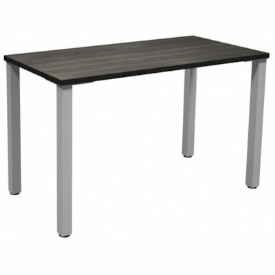 HDL Innovations Computer Desk - Laminated Rectangle, Gray Dusk Top - Silver Four Leg Base - Modern Style - 47.2" (1198.88 mm) Table Top Width x 23.7" (601.98 mm) Table Top Depth - 29" (736.60 mm) Height - Assembly Required - Metal - Laminate Top Material - 1 GREY DUSK/SIL 2" OFFSET LEGS 48"WX24"DX29"H PACK IN 3 BOXES