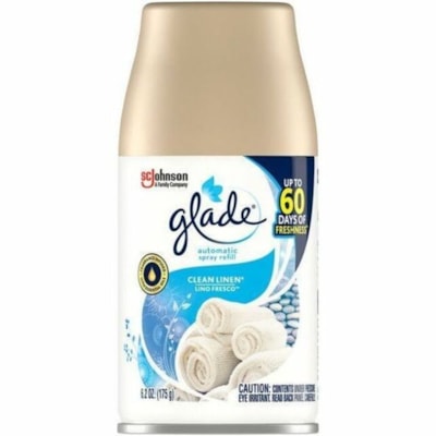 Glade Clean Linen Automatic Spray Refill - Liquid - 183.36 mL - Clean Linen - 6 / Case - Long Lasting CLEAN LINEN  REFILL 