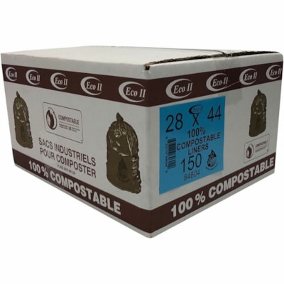 ECO II Trash Bag - 28" (711.20 mm) Width x 44" (1117.60 mm) Length - Industrial - 150 / Case ECO II CASE COUNT 150 1.20MIL