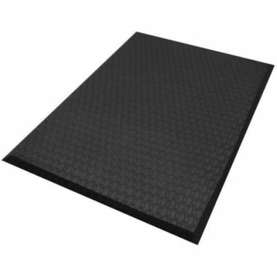 M+A Cushion Max Anti-fatigue Mat - Indoor, Floor - 60" (1524 mm) Length x 36" (914.40 mm) Width x 0.625" (15.88 mm) Thickness - Rectangular - Diamond Pattern Surface - Nitrile, Polyvinyl Chloride (PVC), Foam - Charcoal - 1 Unit CHARCOAL ANTI-FATIGUE MAT