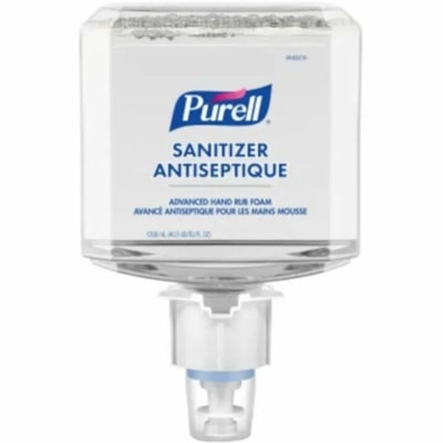 PURELL® Advanced Hand Sanitizer Foam Refill - Fragrance-free Scent - 1.20 L - Bottle Dispenser - Hand - Dye-free - 12 / Box PURELL  USE W/ES6 DISPENSERS 