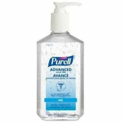 PURELL® Advanced Hand Sanitizer Gel - Fragrance-free Scent - 12 fl oz (354.80 mL) - Pump Bottle Dispenser - Kill Germs - Hand, Skin - Dye-free - 1 Each PUMP BOTTLE 