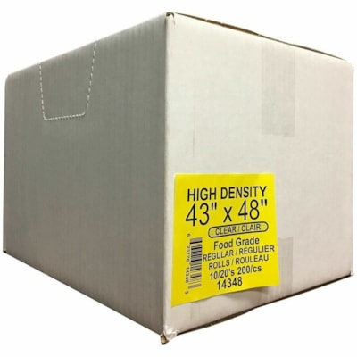 ECO II Trash Bag - Medium Size - 151.42 L Capacity - 43" (1092.20 mm) - High Density - Clear - Garbage, Home, Office, Industrial - 200 / Case  ECO II MANUFATURING INC