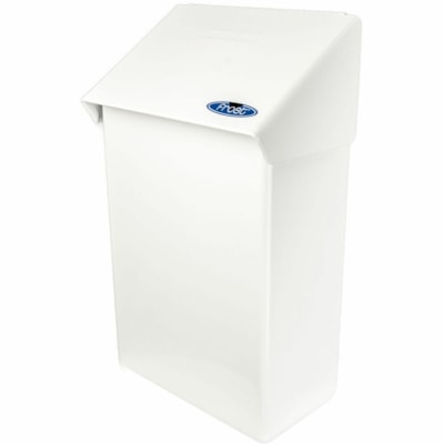 Frost - Élimination des produits féminins montés sur surface - Pivot Couvercle - 6 L Capacité - Pour Bureau, Commercial - Résistantes, Robuste, Facile à laver - hauteur de 12,9 po (328 mm) x largeur de 7,9 po (201 mm) x profondeur de 4,5 po (114 mm) - Acier - Époxy,   MONTAGE EN SURF  BLNC ACIER  BLANC