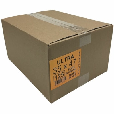 ECO II - Sac poubelle 96625GUL - 113,56 L Capacité - largeur de 35 po (889 mm) - Noir - Ordures ménagères, Industriel, Home, Bureau - Recyclé - 125 / Étui  ECO II MANUFATURING INC