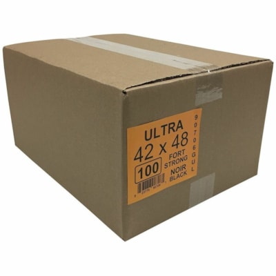ECO II - Sac poubelle 90706GUL - 155,20 L Capacité - largeur de 42 po (1066,80 mm) x longueur de 48 po (1219,20 mm) - Noir - Ordures ménagères, Industriel, Bureau, Home - Recyclé - 100 / Étui 2677-01 ECO II MANUFATURING INC