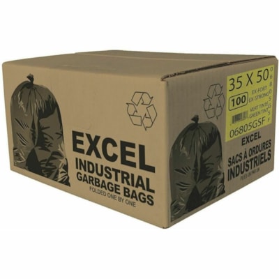 ECO II Trash Bag - 151.42 L Capacity - 35" (889 mm) Width x 50" (1270 mm) Length - Green Tint - Garbage, Home, Office, Industrial - 100 / Case  ECO II MANUFATURING INC