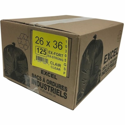 ECO II Trash Bag - 75.71 L Capacity - 26" (660.40 mm) - Clear - Garbage, Home, Office, Industrial - 125 / Case  ECO II MANUFATURING INC