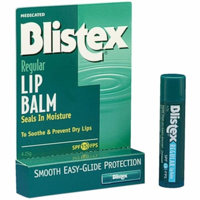 Blistex Medicated Lip Balm - Cream - 0.15 oz (4.25 g) - For Dry Skin - SPF 15 - Applicable on Lip - Sunburn, Windburn - Moisturising, UVA Protection, UVB Protection, Antiseptic - 36 / Pack LIP BALM 