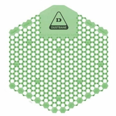 Dustbane 3D Shield Urinal Screen - Lasts upto 30 Days - Anti-splash, Anti-bacterial, Recyclable, Non-para Deodorizer - Green CUCUMBER MELON URINAL SCREEN WITH NO SPLASHBA