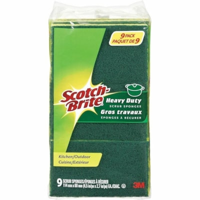 Scotch-Brite Scrub Sponge - 9 / Pack HEAVY DUTY  9PK 