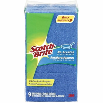 Scotch-Brite Scrub Sponge - 9/Pack - Sponge - Blue NO SCRATCH  9PK 