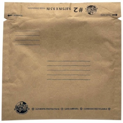 Earth Hugger Mailer - Bubble - #2 - 9 1/2" (241.30 mm) Width - Self-adhesive Seal - Brown - Paper - 20 / Carton PAPER PROTECTIVE MAILER 9.5" X 9.875"