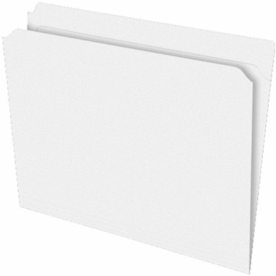 Pendaflex Straight Tab Cut Letter Top Tab File Folder - 8 1/2" x 11" - Top Tab Position - Paper Stock - Ivory - 100 / Box SFI CERTIFIED STRAIGHT CUT TAB & UPPER EDGE DOUBLE THICK