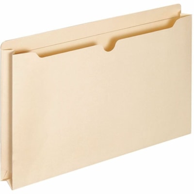 Pendaflex Straight Tab Cut Legal Recycled File Jacket - 2" Folder Capacity - 8 1/2" x 14" - 400 Sheet Capacity - 2" Expansion - Top Tab Location - Paper, Fiber, Paper Stock - Manila - 100% Fiber Recycled - 12 / Pack 100% RECYCLED W/ 10% POSTCNSMR 2" EXPANSION  LEGAL SIZE 12PK