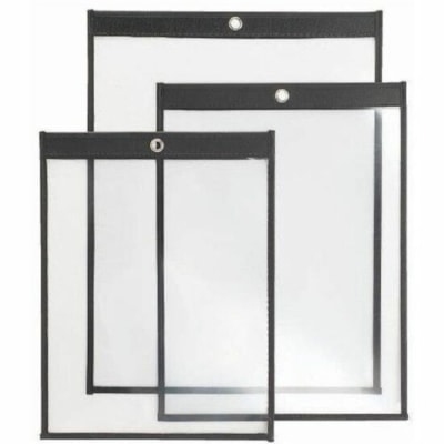 VLB Hang Up Sheet Holder - 11" (279.4 mm) Height x 8.5" (215.9 mm) Width - Clear - Leatherette, Metal, Polypropylene - 1 TRANSPARENT POLYPROPYLENE LEATHERETE EDGE PVC FREE
