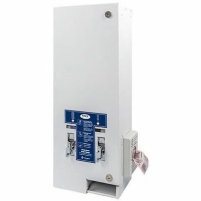 Hospeco Sanitary Napkin/Tampon Dispenser - White - Metal - 1 WHITE  PADS/TAMPON 