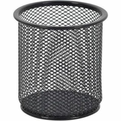 Merangue - Porte-crayon MIL11994-CA - hauteur de 3,75 po (95,25 mm) x largeur de 3,75 po (95,25 mm) x profondeur de 3,75 po (95,25 mm) - Noir - 1 GRANDE MAILLE