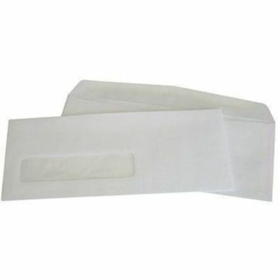 Supremex Envelope - Business - #10 - 4 1/8" (104.65 mm) Width x 9 1/2" (241.30 mm) Length - 24 lb (10886.22 g) - White Wove - Paper - 500 / Box 24LB  WHITE WOVE FSC PAPER 500/BOX
