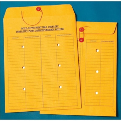 Quality Park Envelope - Interoffice - 10" (254 mm) Width x 13" (330.20 mm) Length - Golden - Kraft - 100 / Box ENGLISH/FRENCH VERBIAGE 10 X 13"; 32LB KRAFT
