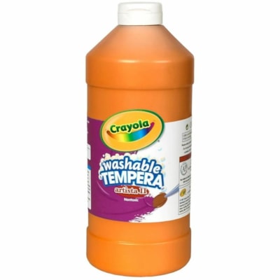 Crayola Washable Tempera Paint 946 ml, Orange - Liquid - Orange - 946 mL - Washable WASHABLE 