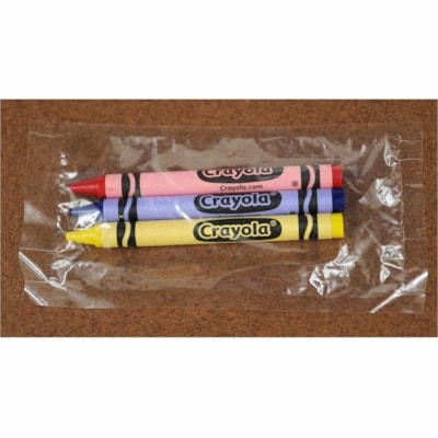 Crayola Crayon - Red, Blue, Yellow - 1080 / Unit RED  BLUE  YELLOW 3PK IN CELLOPHANE WRAP