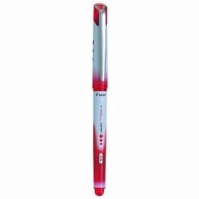 Crestar - Stylo à bille roulante V Ball BLN-VBG5-R - 0,5 mm (0,02 po) Pointe de stylo - Ink Rouge - Barrel Métallisé EXTRA FINE ENCRE LIQUIDE PILOT 