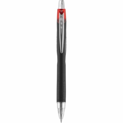 uniball(tm) Jetstream RT Ballpoint Pen - 1 mm (0.04") Bold, Medium Pen Point - Refillable - Retractable - Red Ink - Gel-based - Black Barrel - 1 / Unit BOLD TIP 