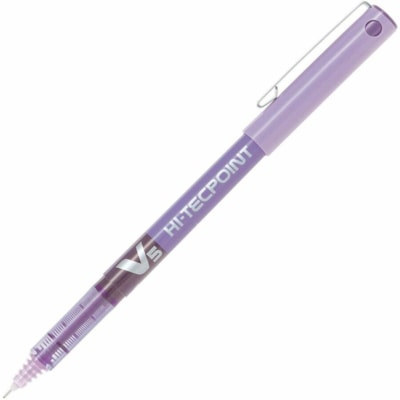 Pilot Hi-Tecpoint V5 - 0.5 mm (0.02") Needle Pen Point - Purple Ink - Liquid - Stainless Steel Tip X-FINE .5MM LINE LIQUID INK DISPOSABLE PILOT V5