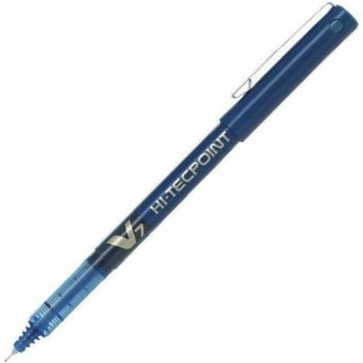 Pilot - Stylo à bille roulante Hi-Tecpoint - 0,7 mm (0,03 po) Aiguille Pointe de stylo - Ink Bleu - Liquide - Acier inoxydable Pointe TRAIT DE 0 7MM  ENCRE LIQUIDE NON-RECHARGEABLE  PILOT V7