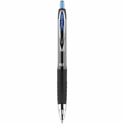 uniball(tm) 207, Gel Pen - 0.7 mm (0.03") Pen Point - Retractable - Blue Ink - Pigment-based - Clear Plastic Barrel PEN 