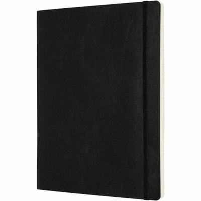 Moleskine PRO Notebook - 8 Sheets - 192 Pages - 10.24" (260 mm) Height x 7.48" (190 mm) Width - Ivory Paper - Black Cover - Soft Cover, Rounded Corner, Elastic Closure, Flyleaf, Acid-free Paper  