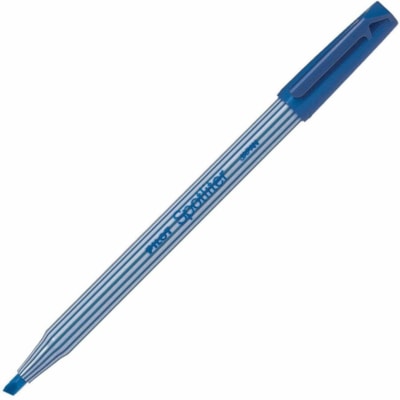 Spotliter Highlighter - Chisel Pen Point - Blue Ink - Polyester Tip - 1 Each FINE WEDGE-SHAPED POINT FLUORESCENT