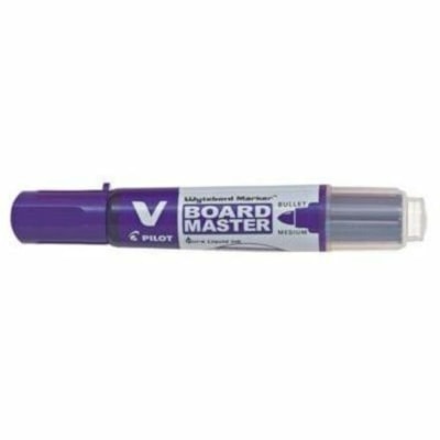 BeGreen V Board Master Dry Erase Marker - Bullet Marker Point - Refillable - Purple Ink - Liquid - Translucent, Transparent Barrel - 1 / Box BULLET TIP  REFILLABLE DRY ERASE  PURPLE