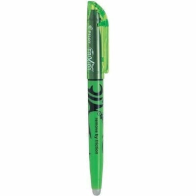 Crestar - Surligneurs effaçables Light FriXion Pilot, vert, biseautée, boîte de 12 - Pointe biseautée Pointe de marqueur - Ink Vert fluorescent - Liquide - Caoutchouc Pointe VERT EFFACABLE