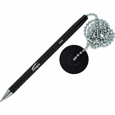 Integra Rollerball Pen - 0.7 mm (0.03") Micro Pen Point - Black Ink - Black Rubberized Barrel - 1 Pack  