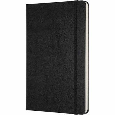Moleskine - Carnet à couverture rigide Pro, noir, 5 po x 8 po - 8 Feuilles - 70 g/m² Grammage - hauteur de 8,27 po (210 mm) x largeur de 5,12 po (130 mm) - Paper Ivoire - Cover Noir - Cartonné, Coin rond, Fermeture par élastique, Feuille de garde, Papier sans acide, Ruban mar BLACK  5  X 8    PRO FORMAT HARD COVER  ACID FREE PAPER
