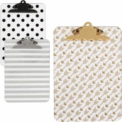 Merangue - Fashion - format 8 1/2 po (215,90 mm) x 11 po (279,40 mm) - Pince à papillon LETTER SIZE CLIPBOARD ASSORTED FASHION DESIGNS