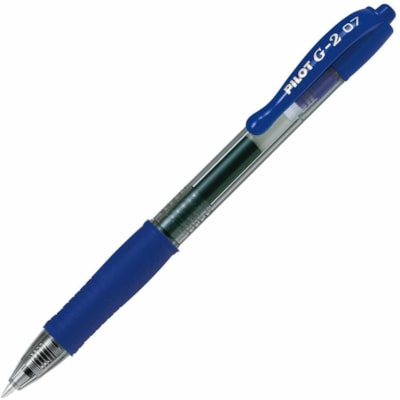 G2 Gel Pen 07mm - 0.7 mm (0.03") Fine Pen Point - Refillable - Retractable - Blue Ink - Gel-based - 1 Each RUBBER GRIP PLASTIC CLIP REFILLABLE