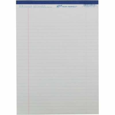Hilroy NotePad - 50 Sheets - Double Line Margin - Letter - 8 1/2