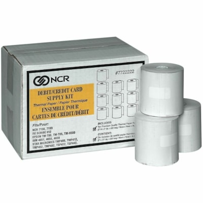 Mcdermid Paper Converters Printable Paper - 3" (76.20 mm) x 220 ft (67.06 m) - 55 g/m² Grammage - BPA Free - White - 10 / Box DEBIT APPLICATION 3"WX3"DIAM. FOR USE ON IVI SCRIBE 612 MACH