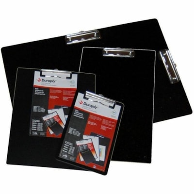 Duraply STAY CLEAN Clipboard - Polypropylene - Black 8.5"X11" NOTE SIZE  BLACK 