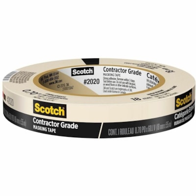 Scotch Masking Tape - 60 yd (54.9 m) Length x 0.70" (17.8 mm) Width - Tan - For Masking, General Purpose, Vinyl, Carpet, Metal, Plastic, Holding FOR GENERAL PURPOSE 